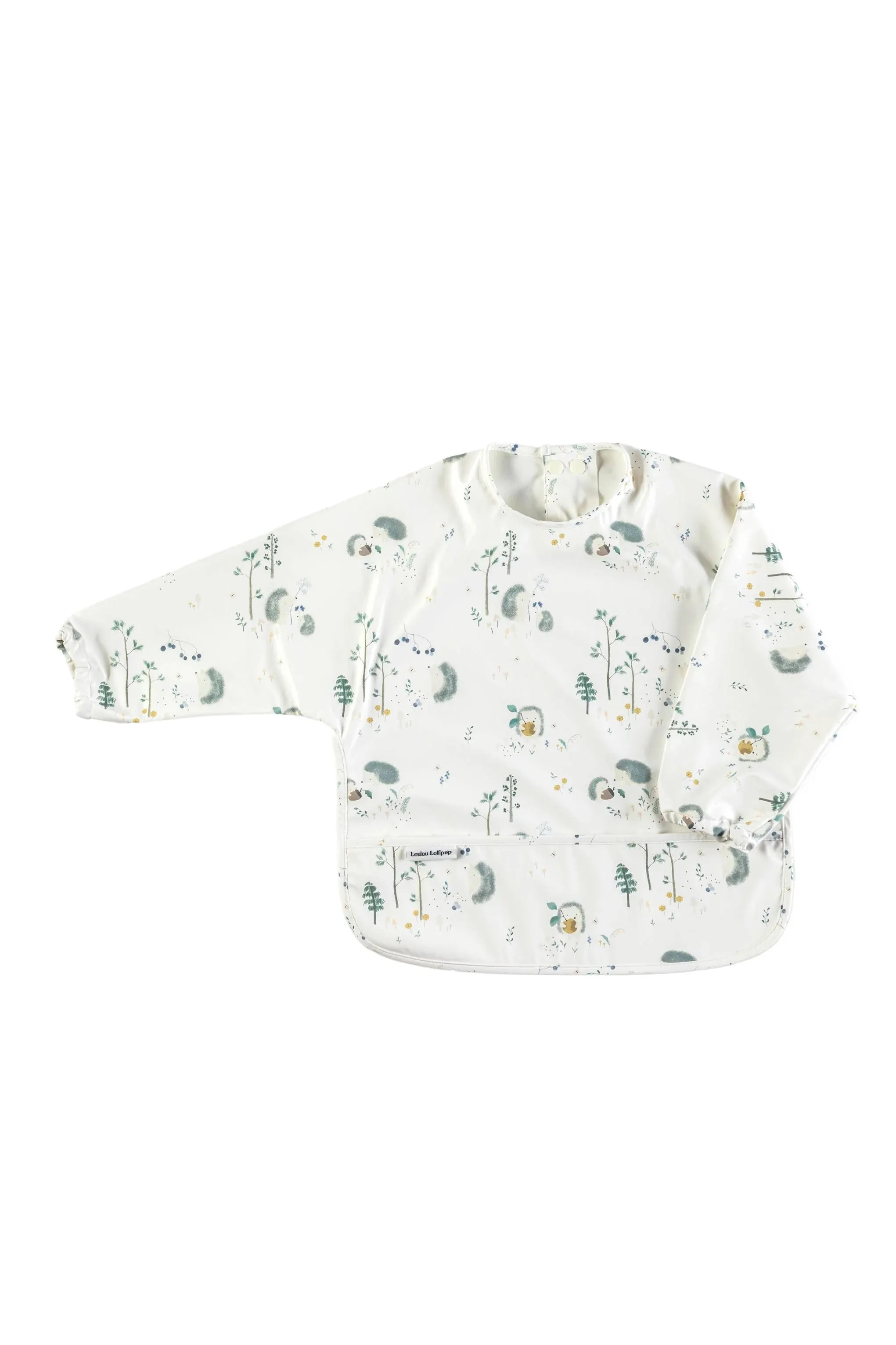 Loulou Lollipop - Long Sleeve Waterproof Bib - Hedgehogs
