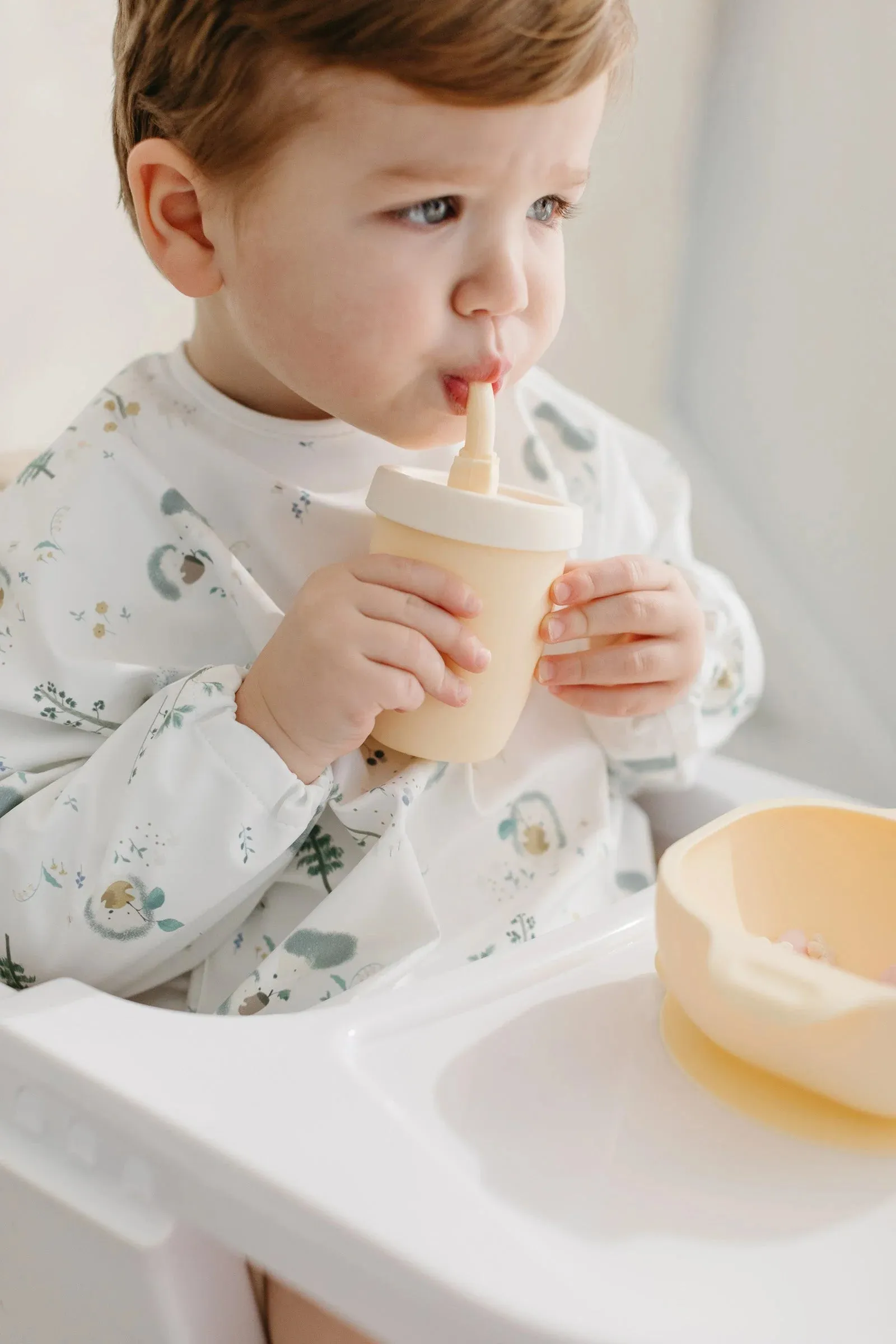 Loulou Lollipop - Long Sleeve Waterproof Bib - Hedgehogs