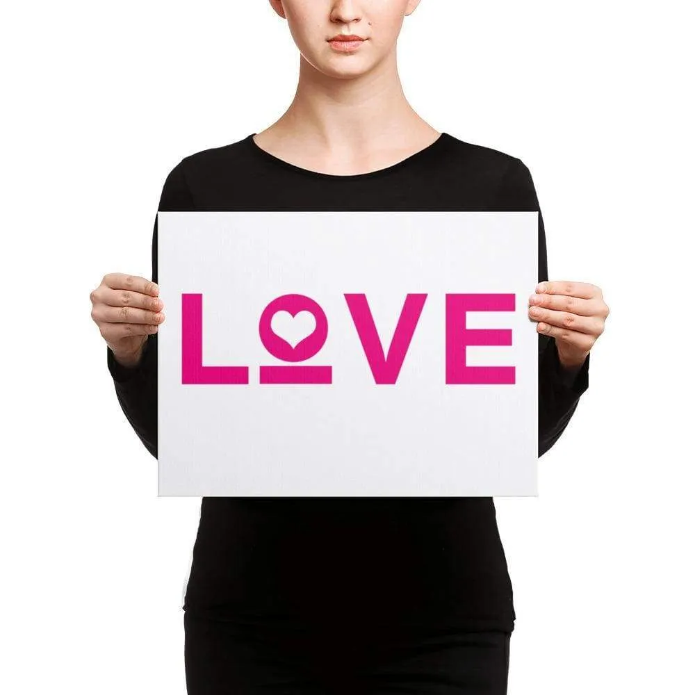 Love Heart Canvas Wall Art