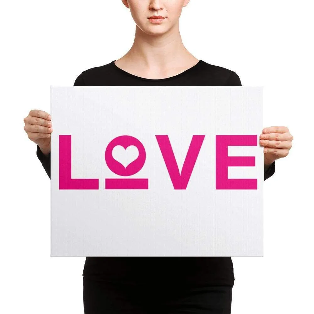 Love Heart Canvas Wall Art