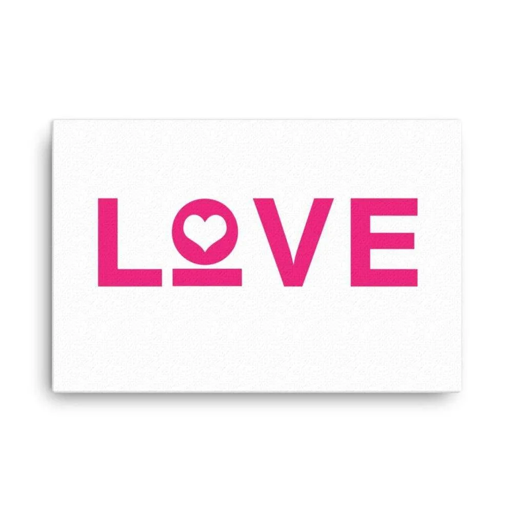 Love Heart Canvas Wall Art