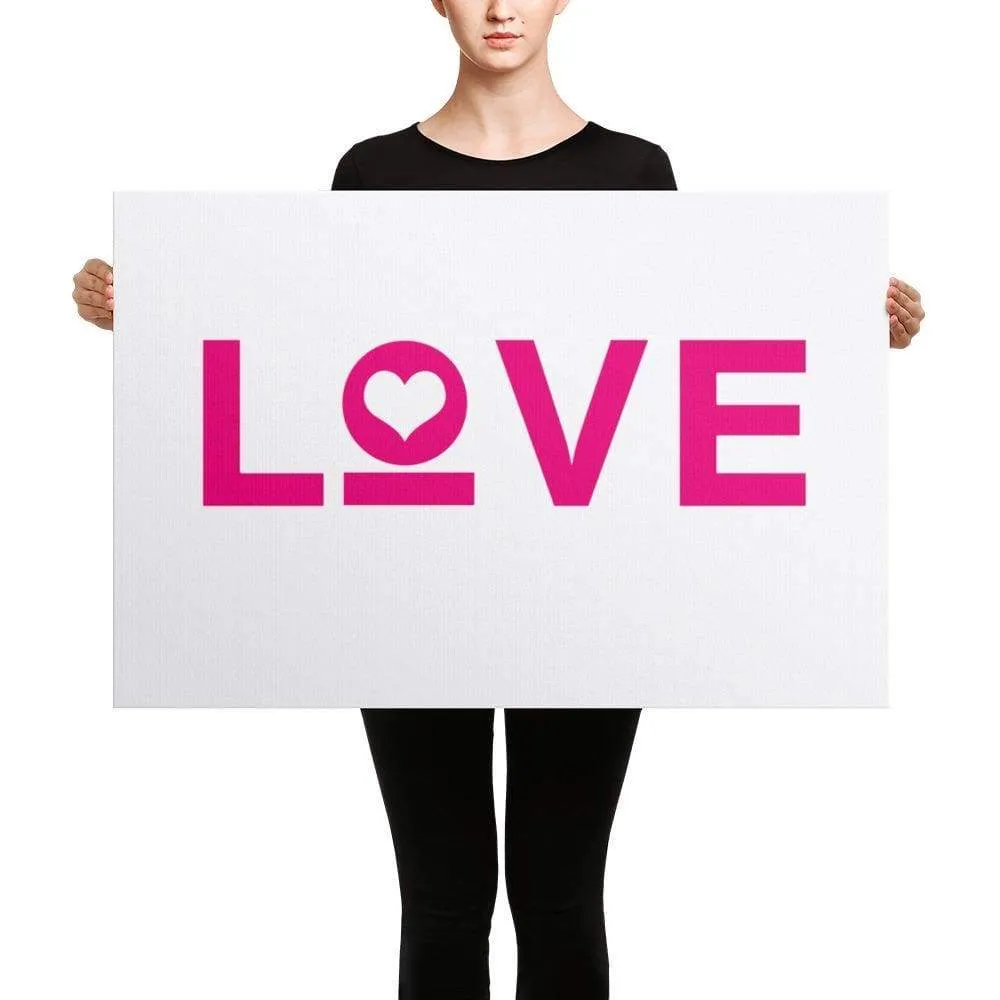 Love Heart Canvas Wall Art