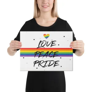 Love, Peace, Pride Canvas