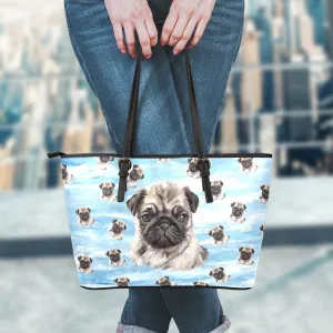 Loyal Pugs Leather Tote Bag
