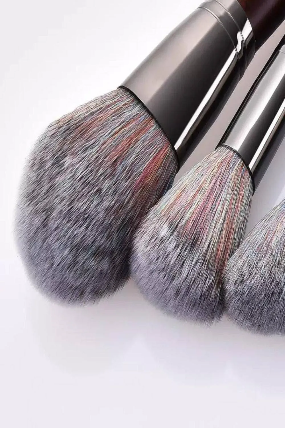 Luxe Brown Wooden Professional Makeup Brush Set - 11 Pcs