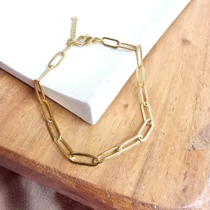 Luxe Gold Paperclip Bracelet
