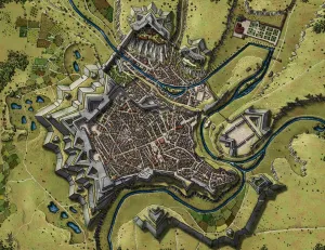 Luxemburg Star Fortress Alex colour NO CLOUDS Fantasy Map Patreon