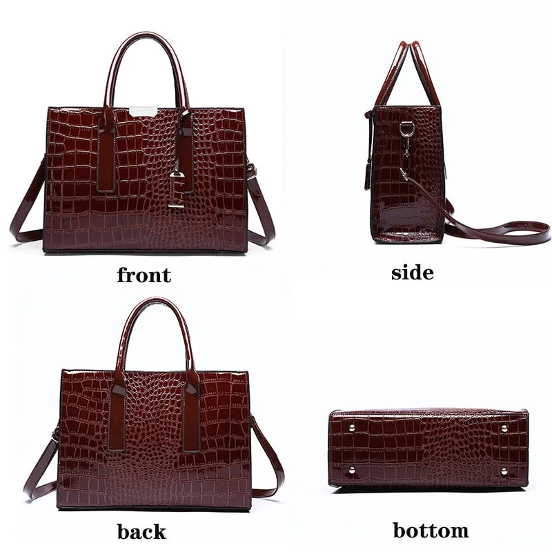 Luxury Womens Bags Designer Crocodile Pattern Shoulder Bag PU Leather Brand Woman Crossbody Casual Handbag  Women Tote Bags Sac