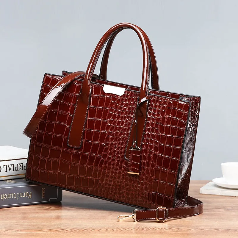 Luxury Womens Bags Designer Crocodile Pattern Shoulder Bag PU Leather Brand Woman Crossbody Casual Handbag  Women Tote Bags Sac
