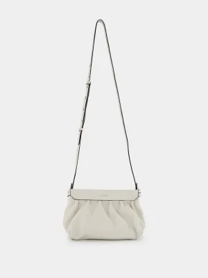 Luzes Gathered Crossbody White Leather Bag