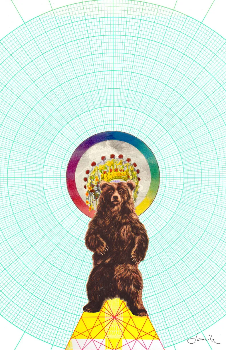 Magical Bear Canvas Wrap Print