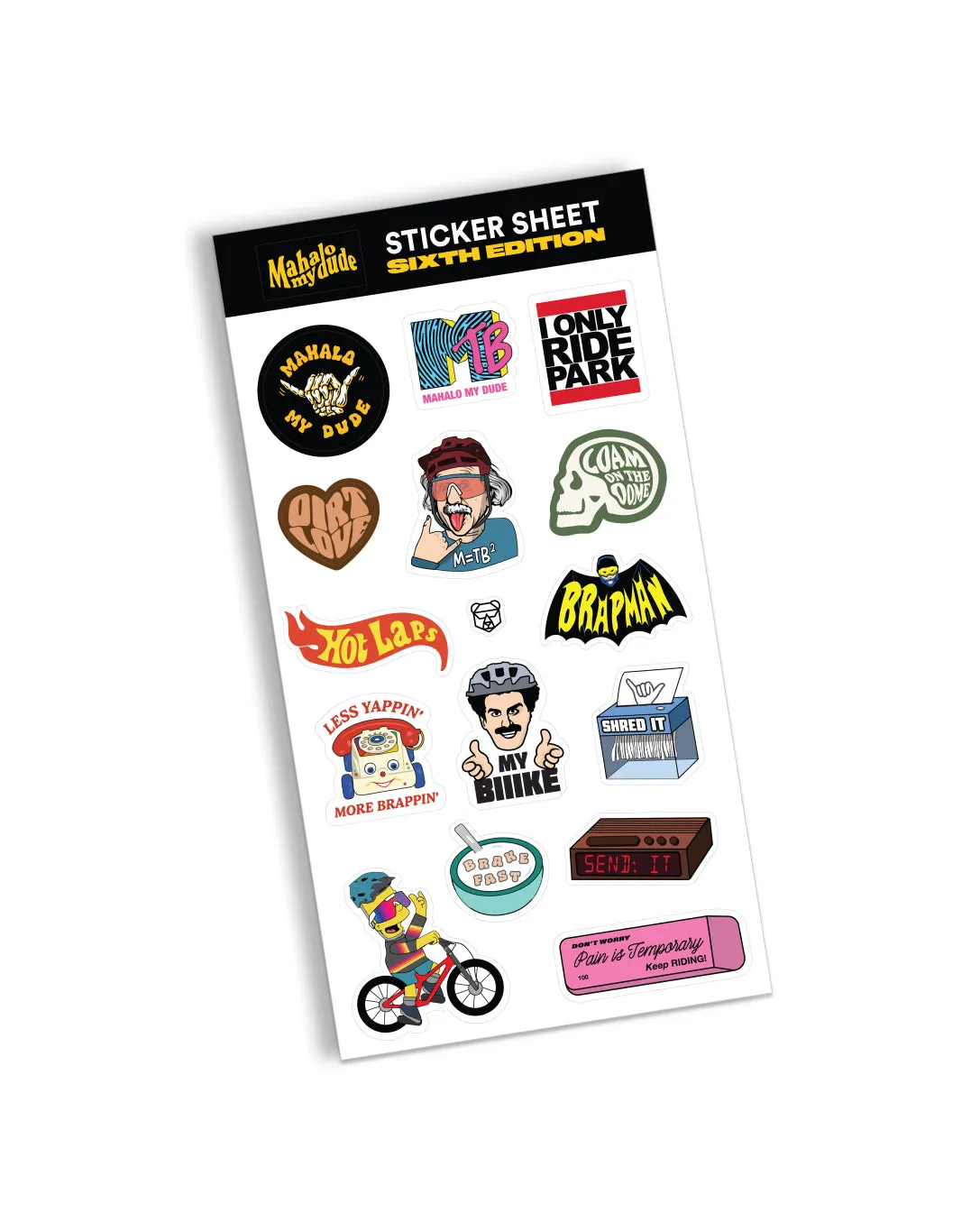 Mahalo My Dude Sticker Sheet - 6th Edition