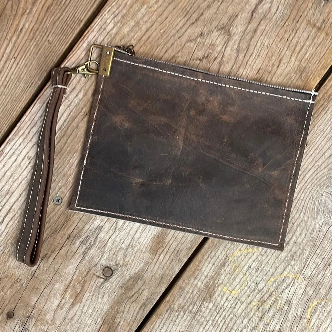 Make-up bag - Longhorn w/ Mahogany Brands