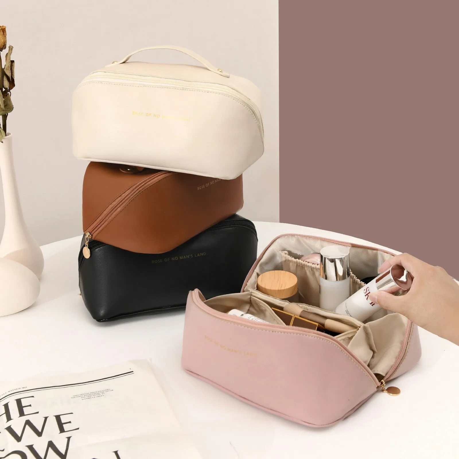 Makeup Organizer for Luxury Bags | Designer Cosmetic Insert | Bag Liner | Makeup Bag Insert Organizer | Luxury Bag Makeup Organizer | Cosmetic Bag Organizer | Luxury Makeup Bag