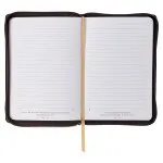 Man of God Honey-brown and Espresso Faux Leather Journal with Zipper Closure - 1 Timothy 6:11
