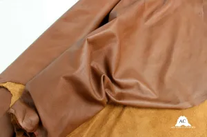 MAPLE BROWN COWHIDE LEATHER/ 2.5 oz-3 oz (1.0 to 1.2m)