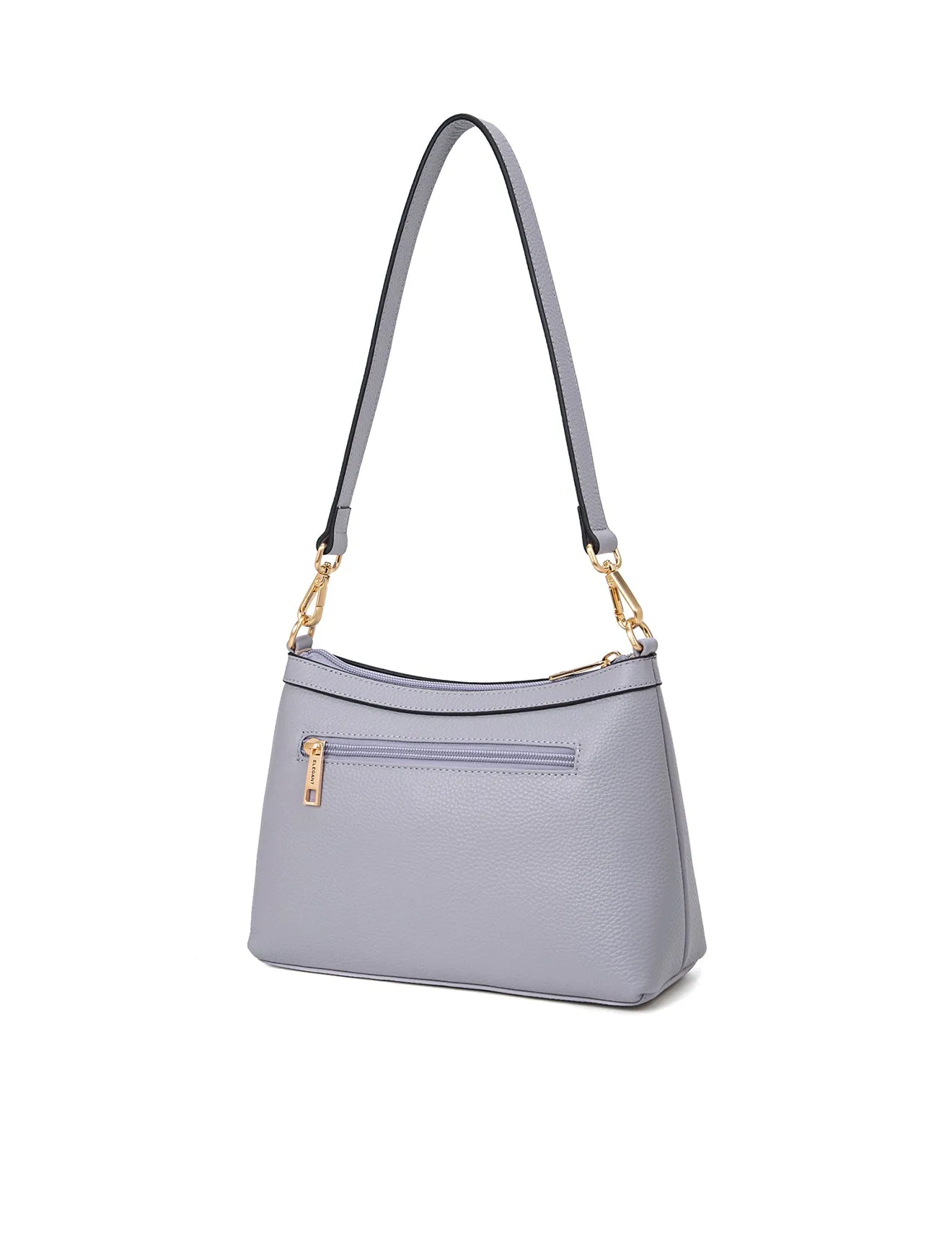 MARCIA LEATHER XBODY BAG- BLACK- E1-0830-CORNFLOWER
