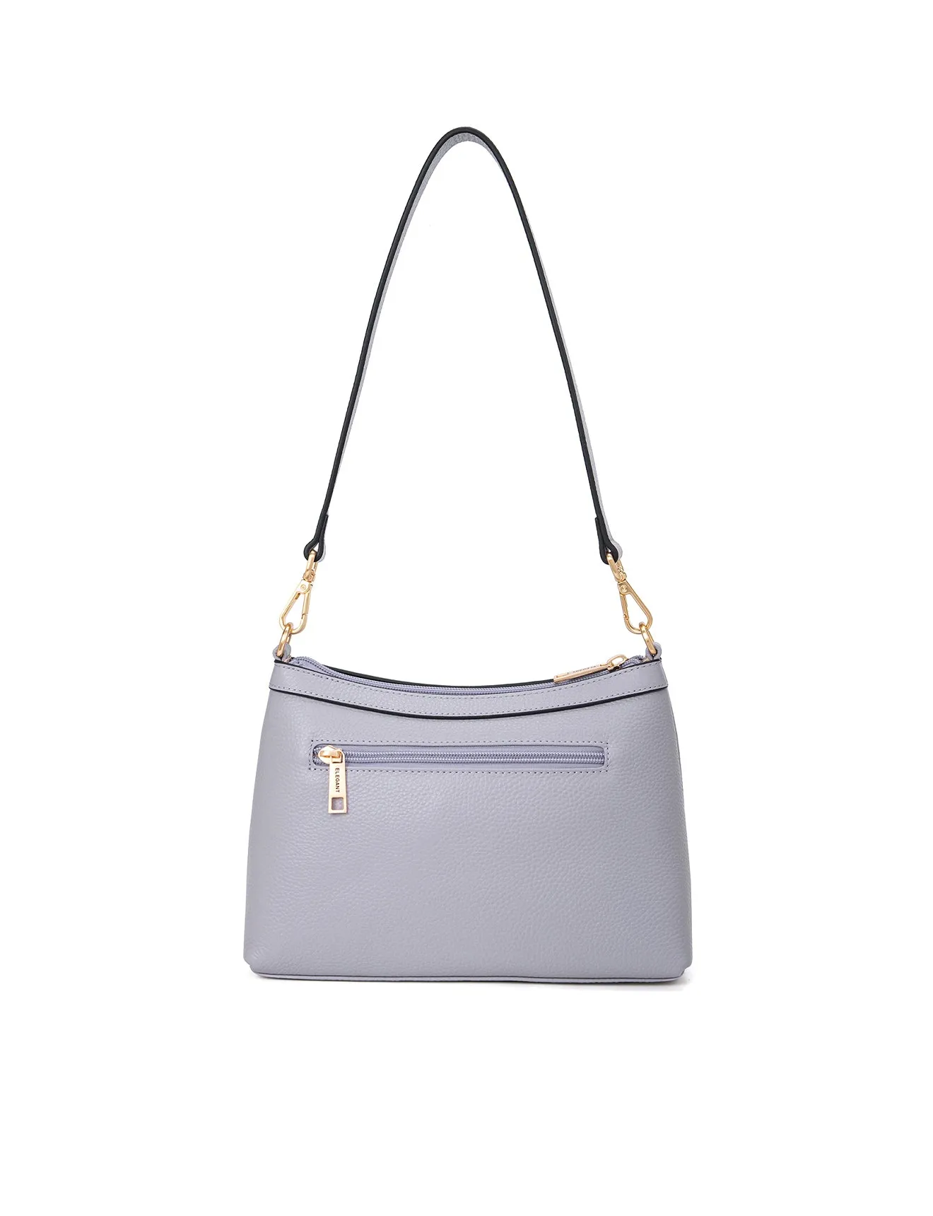 MARCIA LEATHER XBODY BAG- BLACK- E1-0830-CORNFLOWER