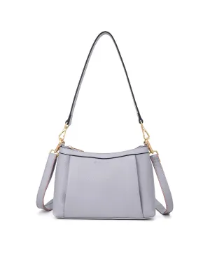 MARCIA LEATHER XBODY BAG- BLACK- E1-0830-CORNFLOWER