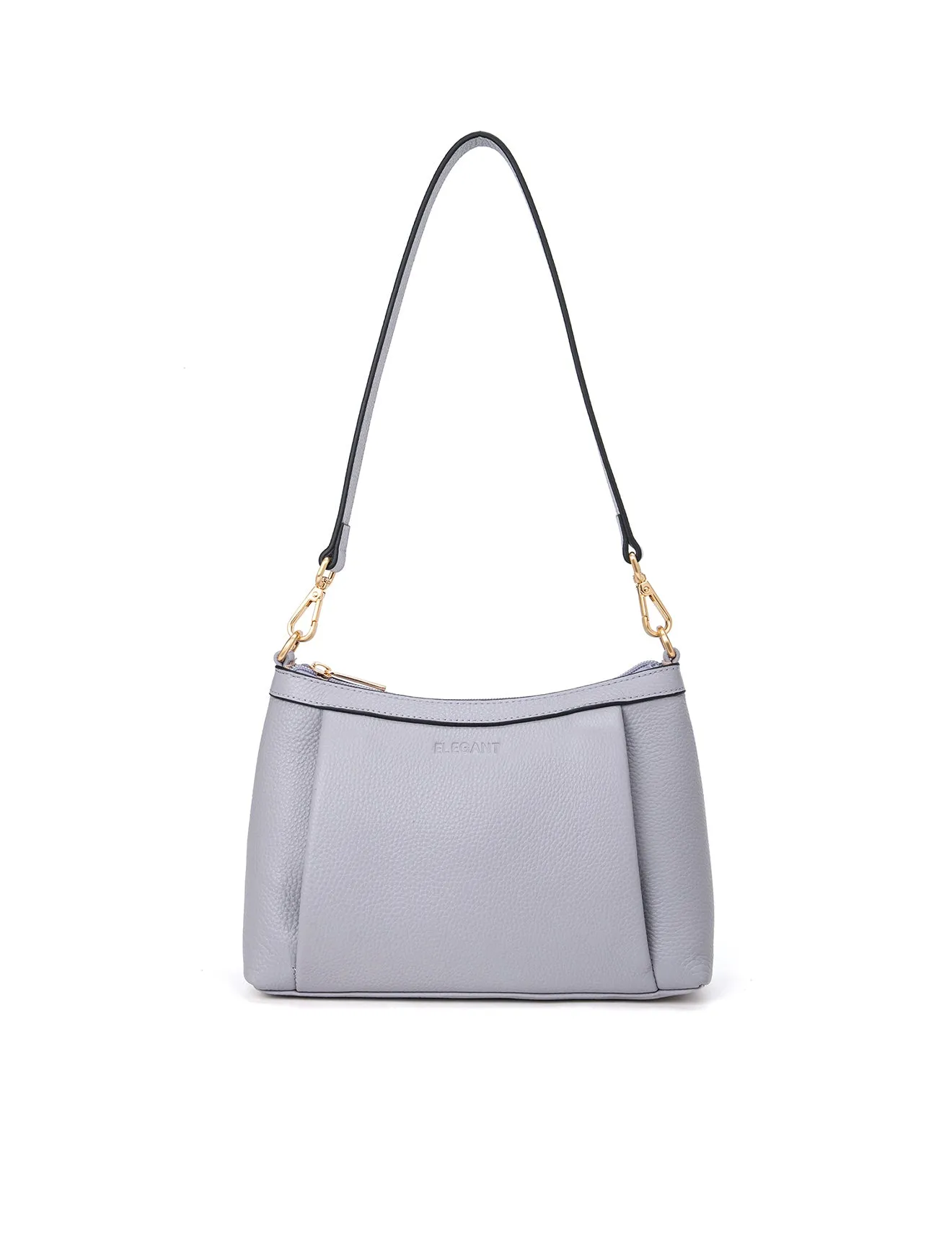 MARCIA LEATHER XBODY BAG- BLACK- E1-0830-CORNFLOWER