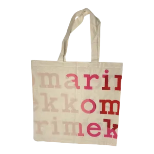 Marimekko canvas logo bag, pink/cream | onesize