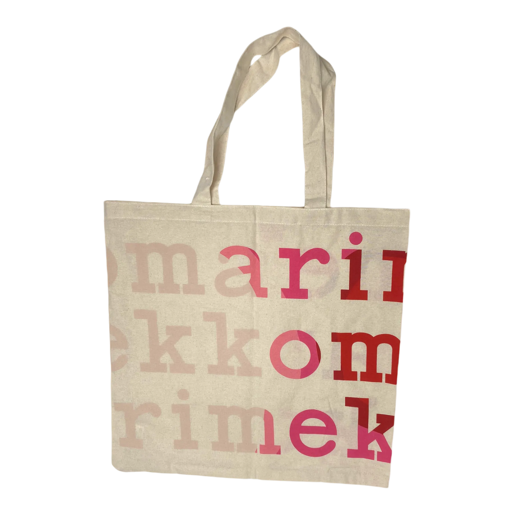 Marimekko canvas logo bag, pink/cream | onesize