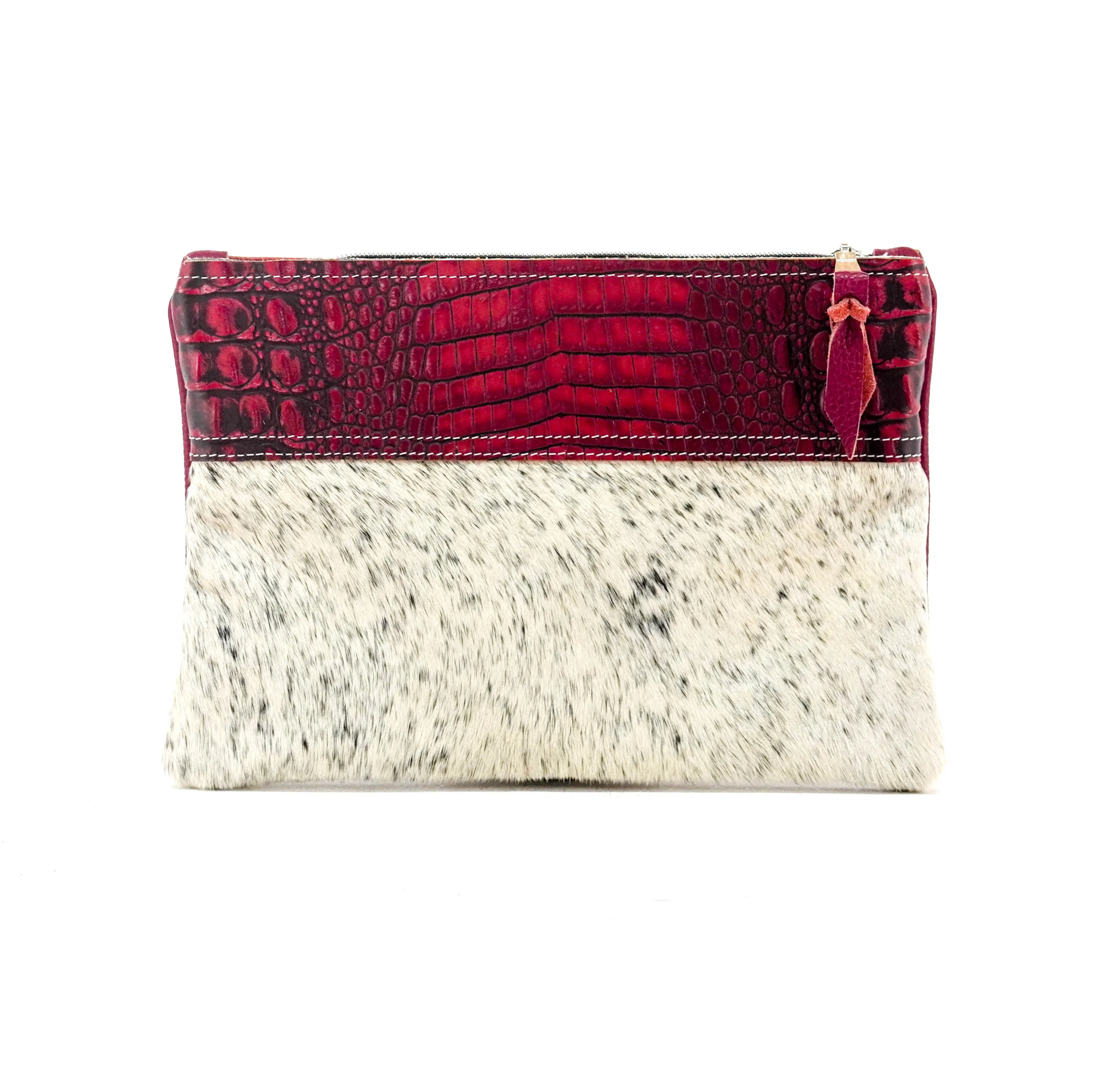 Mega Organizer - Black & White w/ Red Croc