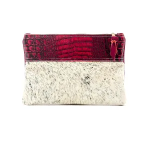Mega Organizer - Black & White w/ Red Croc