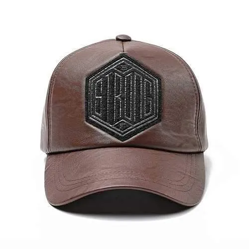 Men Women Winter PU Leather Baseball Cap Dad Hat