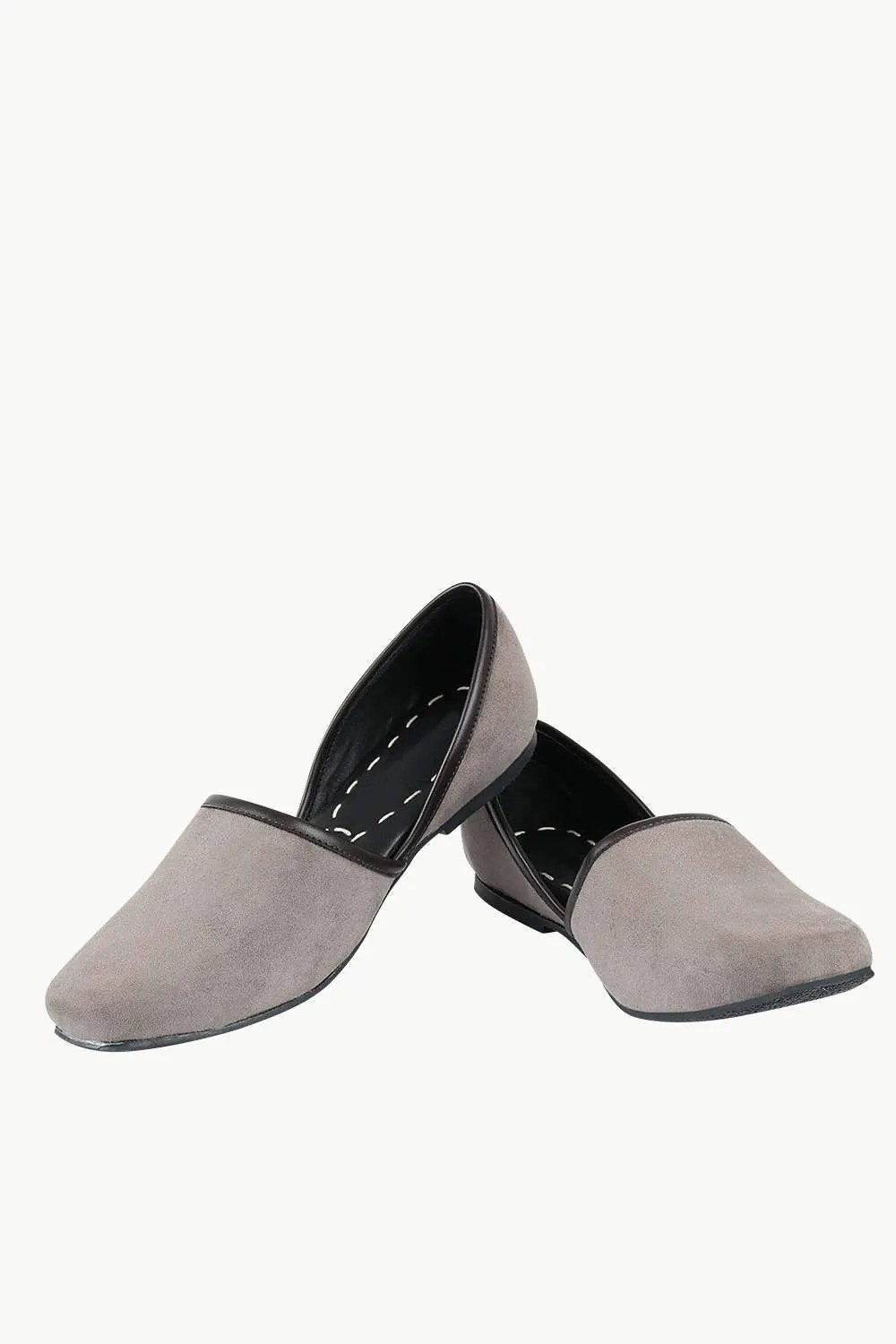 Men's Brown Faux Suede Juttis