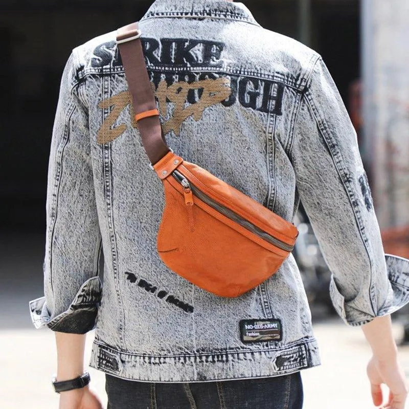 Mens Genuine Leather Sling Bag