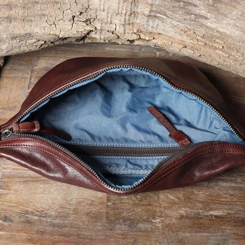 Mens Genuine Leather Sling Bag