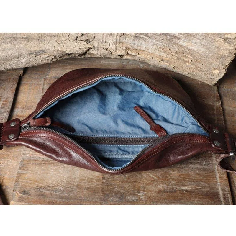 Mens Genuine Leather Sling Bag