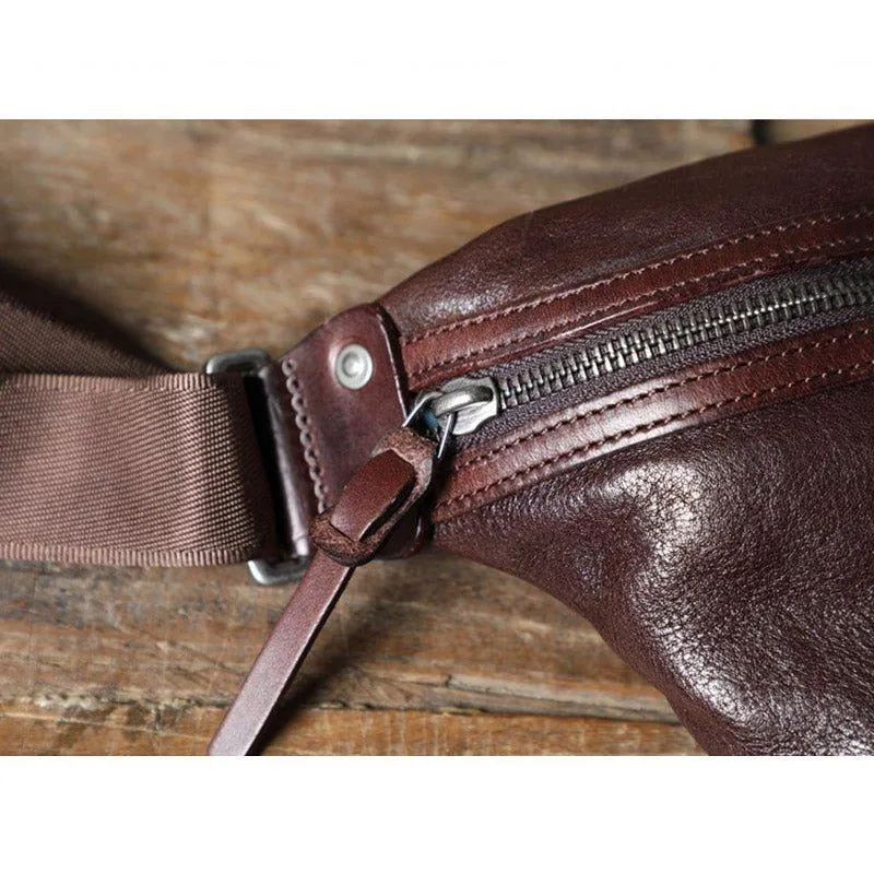 Mens Genuine Leather Sling Bag