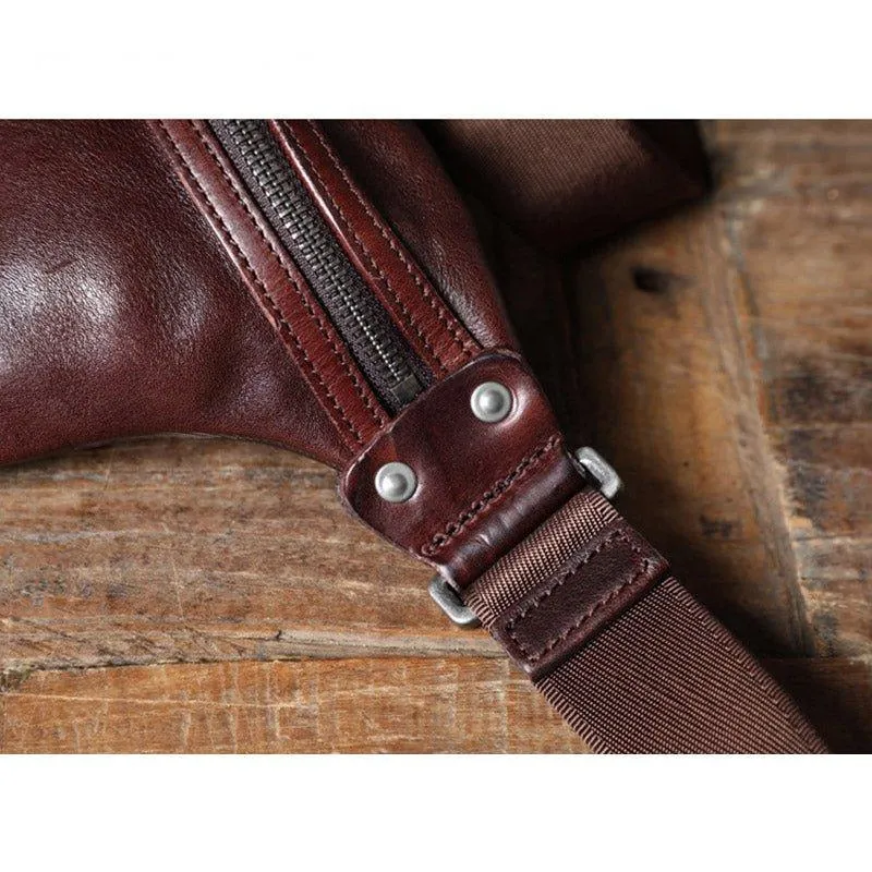 Mens Genuine Leather Sling Bag