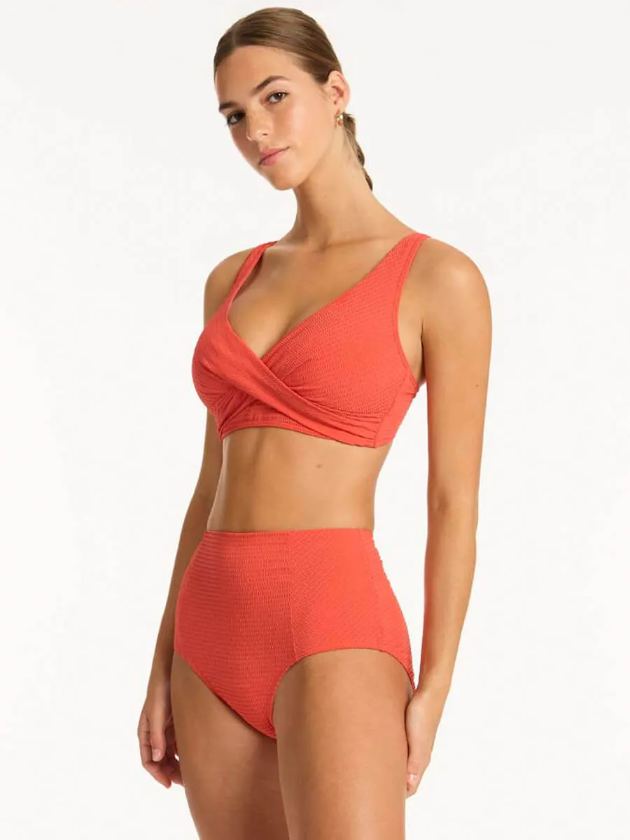 Messina Cross Front Multifit Top in Flame