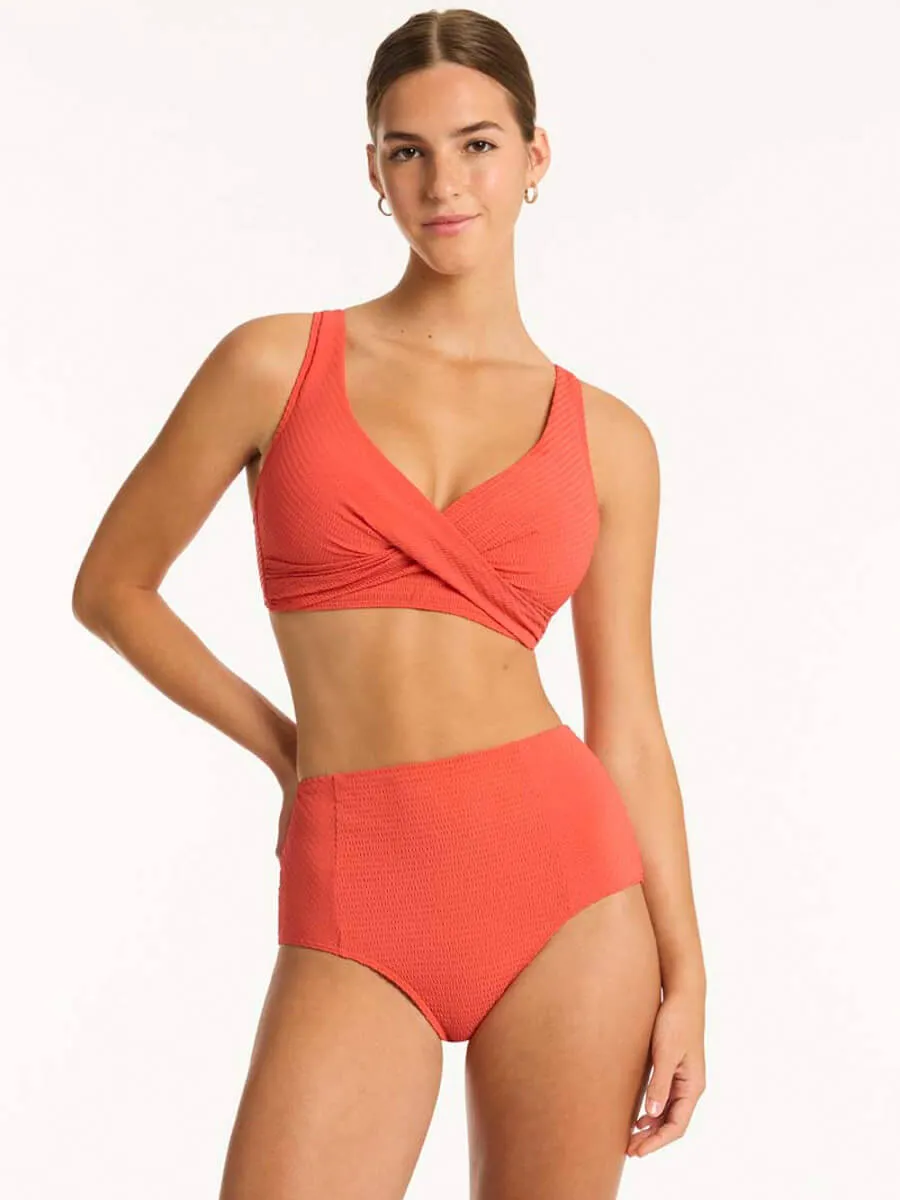 Messina Cross Front Multifit Top in Flame