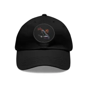 Mic Drop Present Dad Hat with Leather Patch (Round)