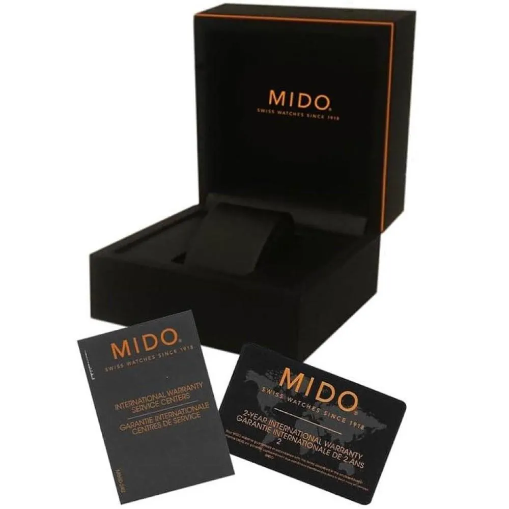 Mido Multifort Escape Horween Special Edition 44mm Watch Automatic Black Steel Finish Pvd Black Antique Safe M032.607.36.050.99