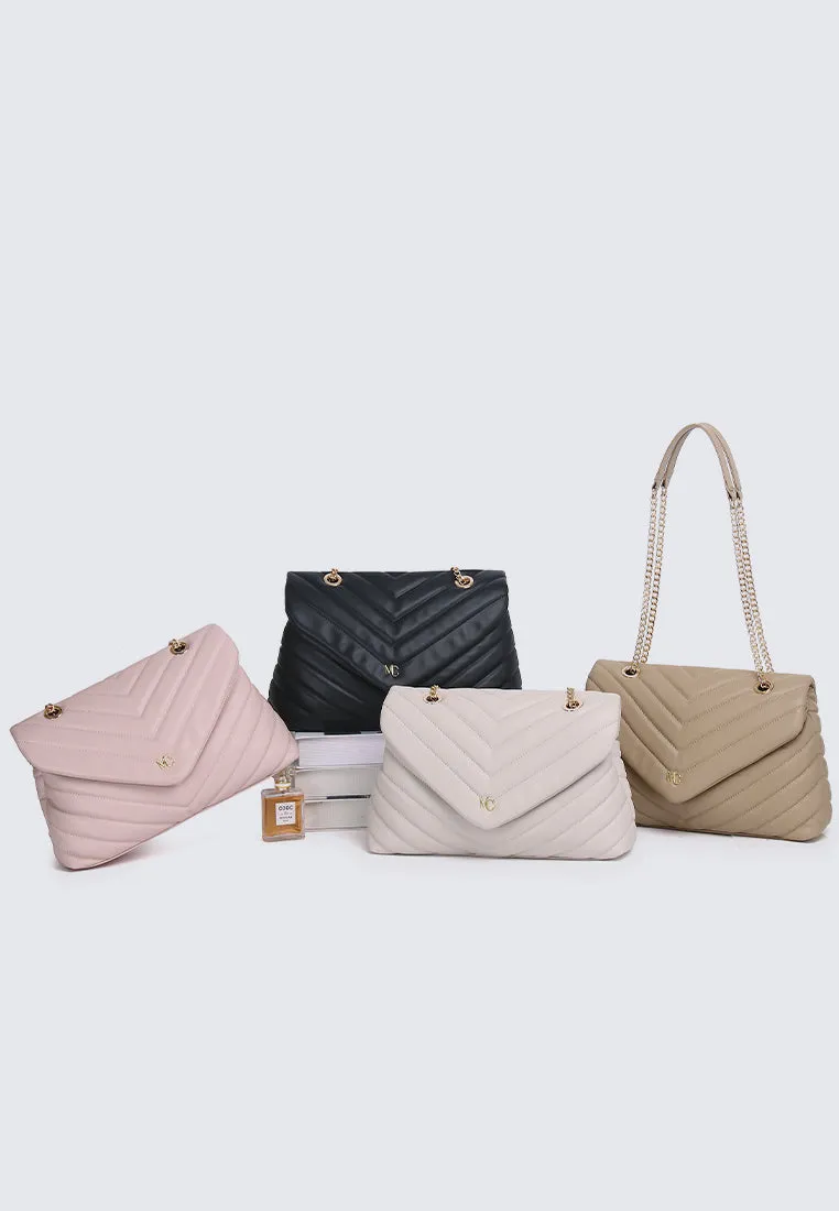 Miley Shoulder Chain Bag (Nude)