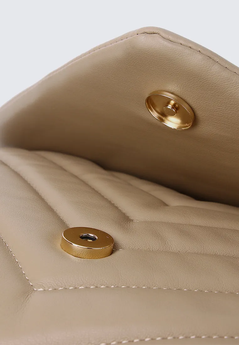 Miley Shoulder Chain Bag (Tan)