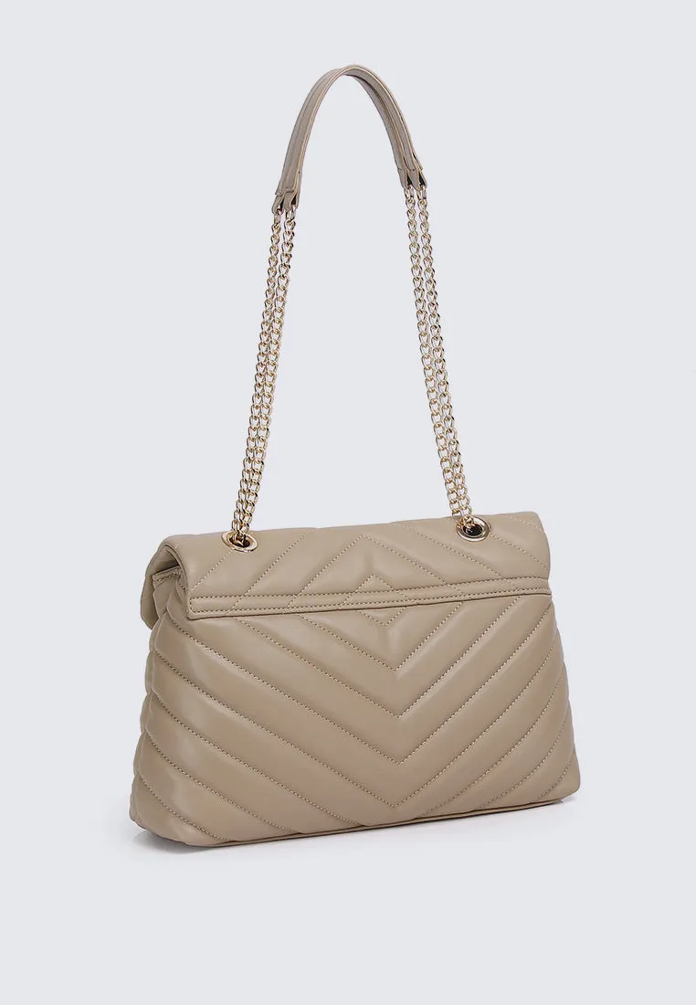 Miley Shoulder Chain Bag (Tan)