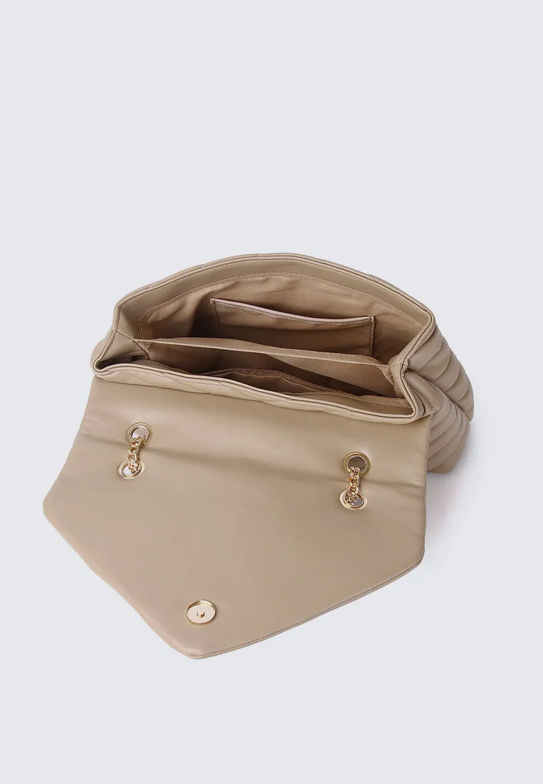 Miley Shoulder Chain Bag (Tan)