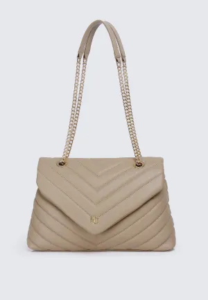 Miley Shoulder Chain Bag (Tan)