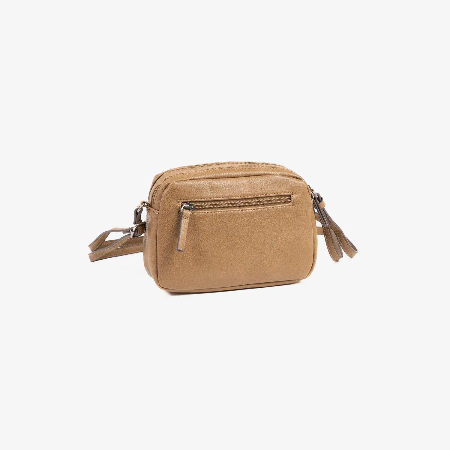 Mini bolso para mujer, color taupe. 20x15x7 cm