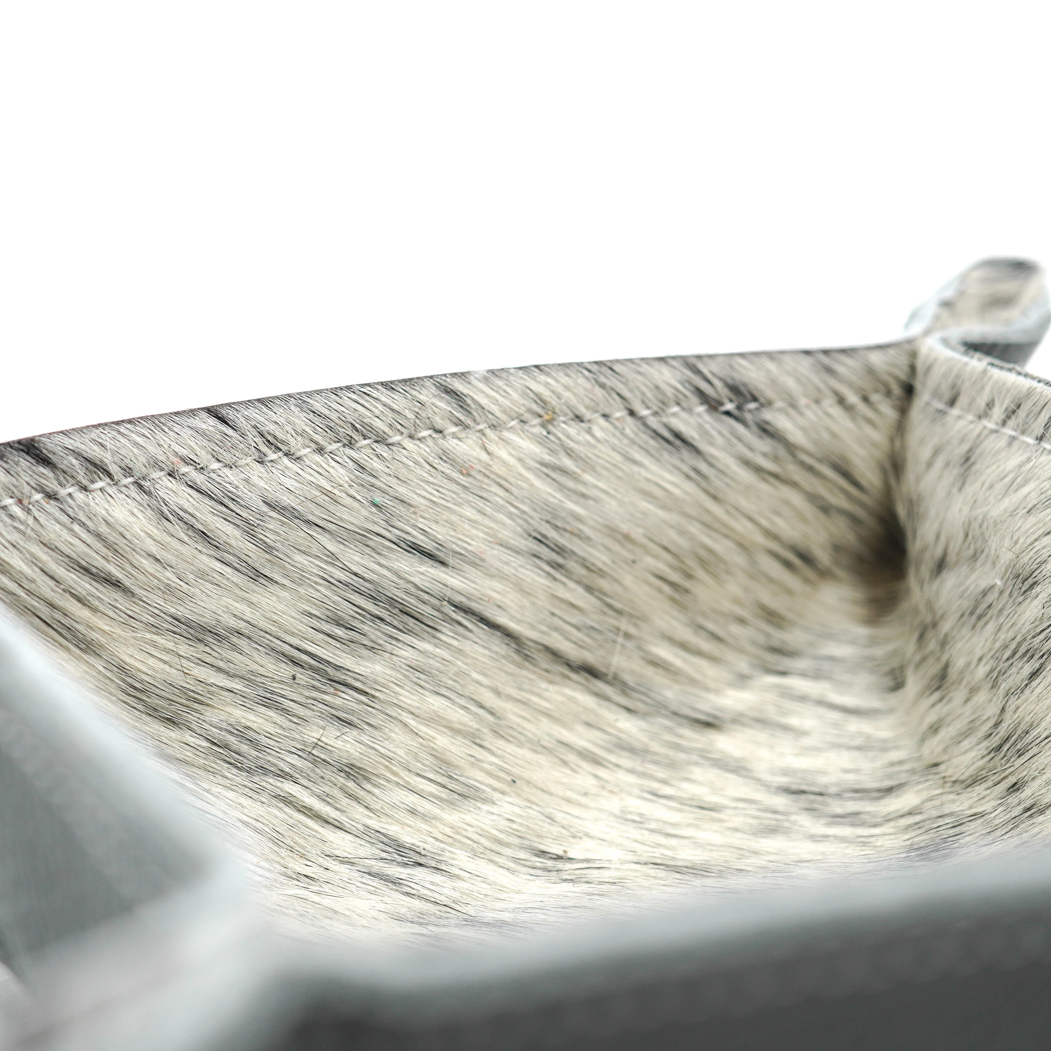 Mini Tray - Pebbled Lead Leather w/ Light Brindle