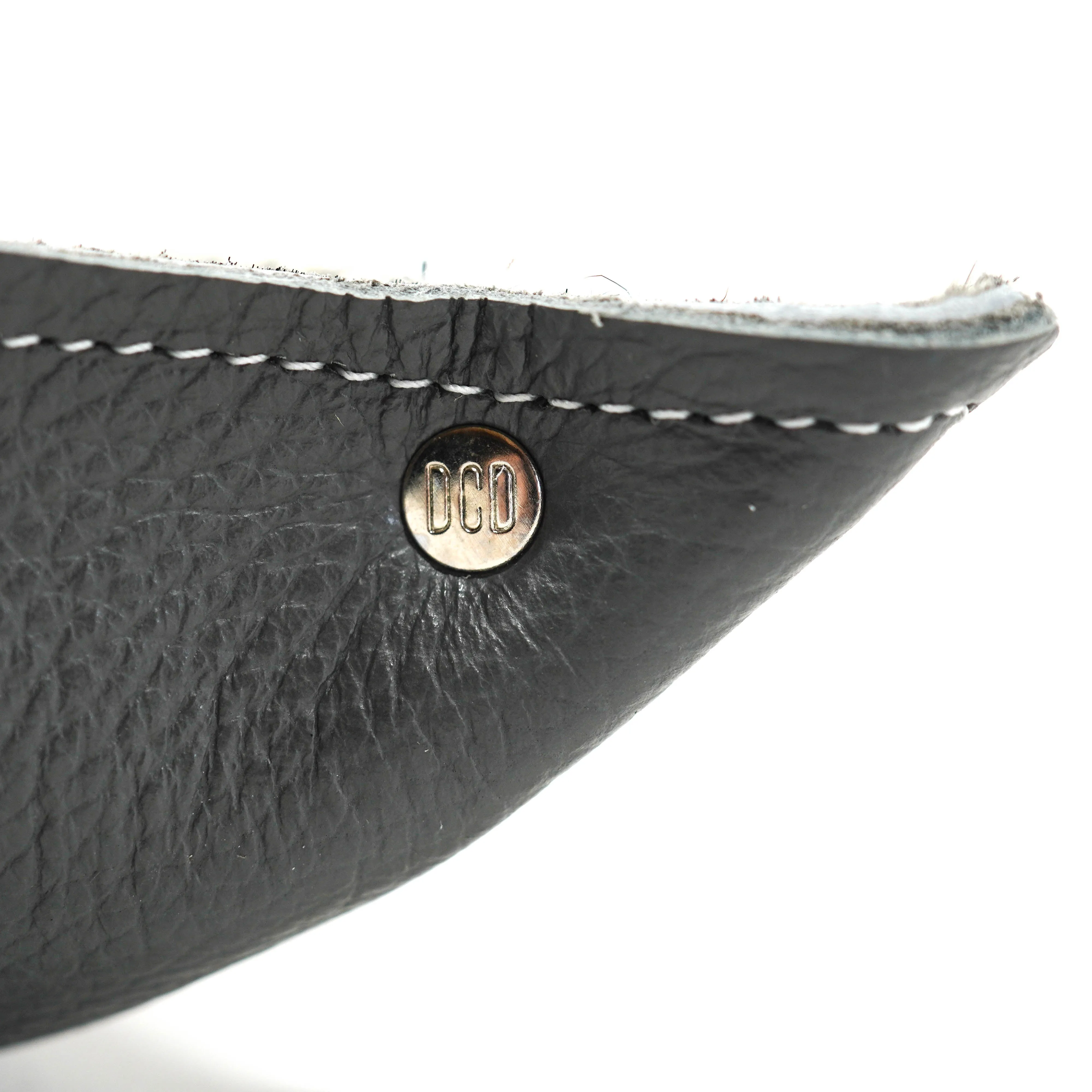 Mini Tray - Pebbled Lead Leather w/ Light Brindle