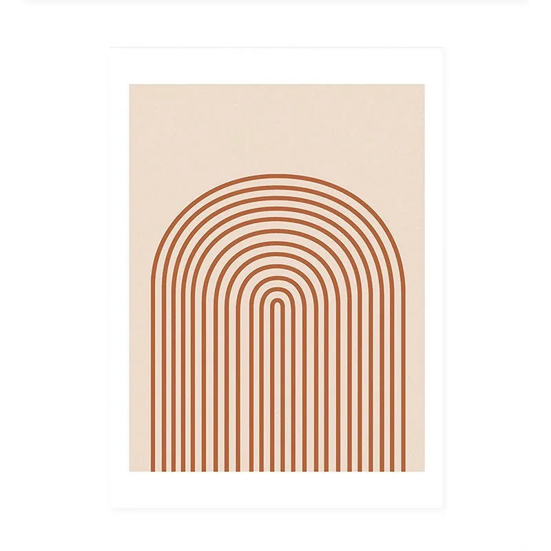Modern Boho Style Abstract Face Line