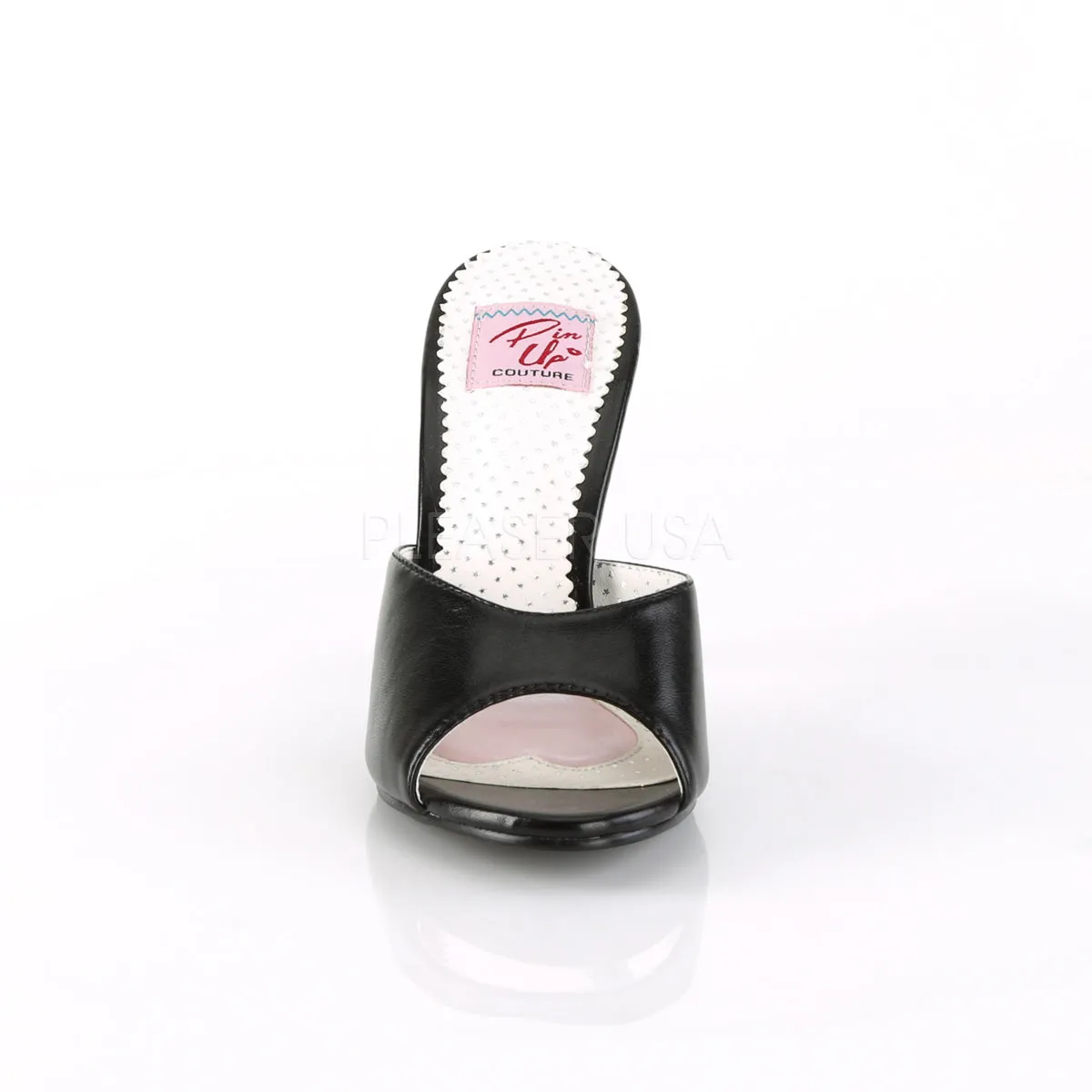 MONROE-05  Black Faux Leather