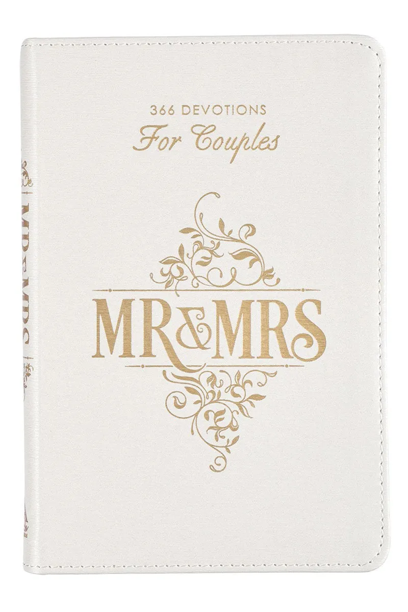 Mr. & Mrs. 366 Devotions for Couples White Faux Leather Devotional